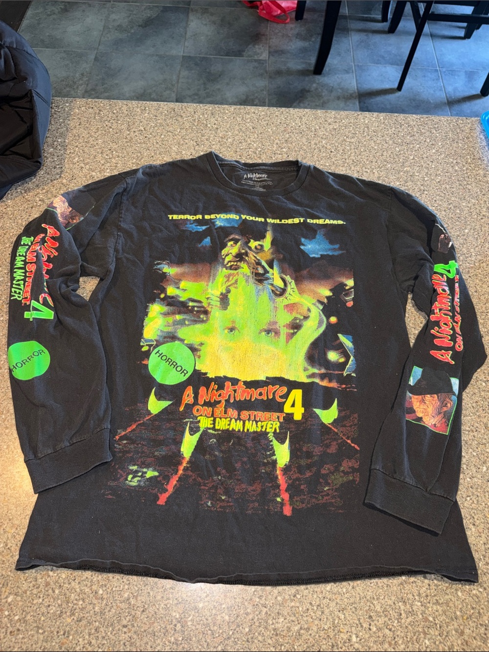 A Nightmare on Elm Street 4 All over Graphic Long-Sleeve Tee